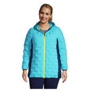 Women's Plus Size Insulated Double Weave Down Jacket with Hood 3X